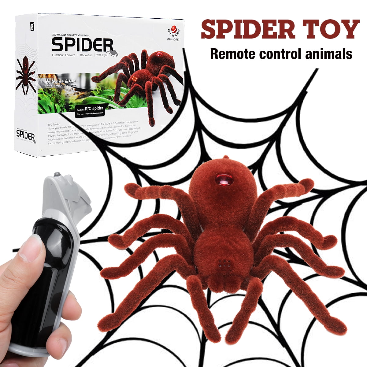 ★Realistic R/C spider,infrared remote control,give you a superise. ★You