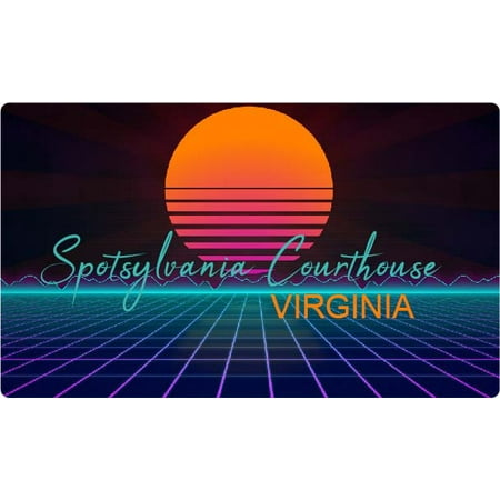 

Spotsylvania Courthouse Virginia 4 X 2.25-Inch Fridge Magnet Retro Neon Design