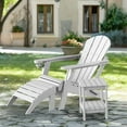 thumbnail image 7 of Hidpriva Outdoor Folding Adirondack Chair with Cup Holder, HDPE Weather Resistant Fire Pit Chair, White(Set of 2), 7 of 7