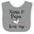 thumbnail image 3 of Inktastic Nana and Papa Love Me Heart Grandchild Boys or Girls Baby Bib, 3 of 4