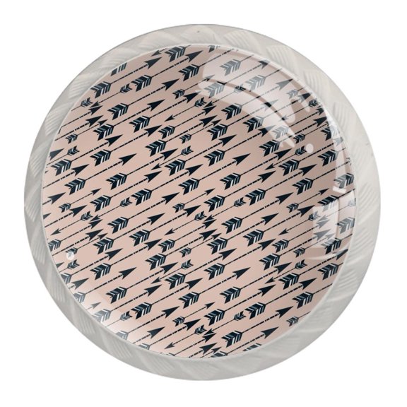 4 Pcs Seamless Arrow Knobs for Kitchen Cabinet Cupboard Dresser Bookcase Drawer Pulls Handles Round Home Decor