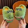 thumbnail image 2 of MUXiin Toddler Slippers Size 8 Girls Slippers Dinosaur Design Indoor Footwear Cozy Comfortable Home Use Winter Everyday Wear For Kids Ages 4 To 13(9-9.5 Years,Green), 2 of 9