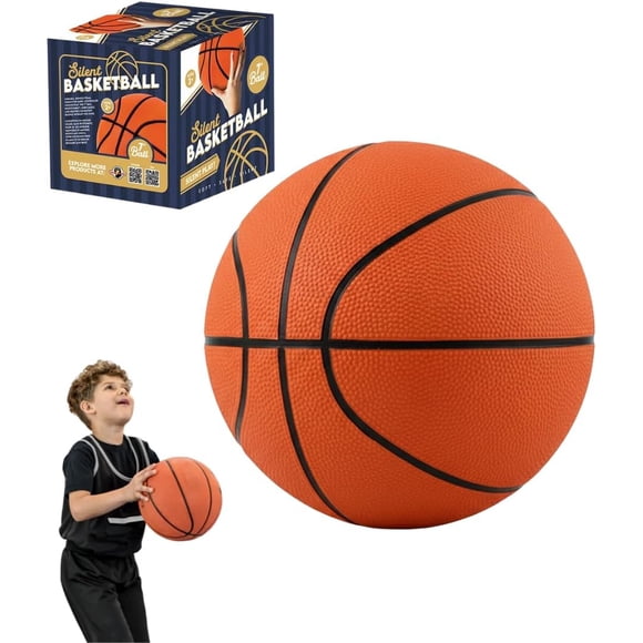 Tradeopia Silent Basketball Soft Foam, Low-Noise Dribble Training Ball, Easy Grip Great Bounce, Ideal for Home, Indoor Practice Kids Gifting Size 7