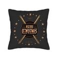 thumbnail image 4 of Set of 2 Vintage DAYLENS Throw Pillow Covers 18x18in Dark Background with Golden Stars & Drumsticks Perfect for Couch & Bed, 4 of 8