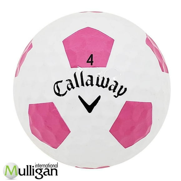 Mulligan - 60 balles de golf récupérées Callaway Chrome Soft Truvis logo 4A, Blanc