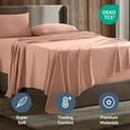 thumbnail image 4 of Nestl Full Size Sheet Sets, 1800 Series Deep Pocket 4 Piece, Luxury Soft Microfiber Bed Sheet Sets, PEACH, 4 of 8