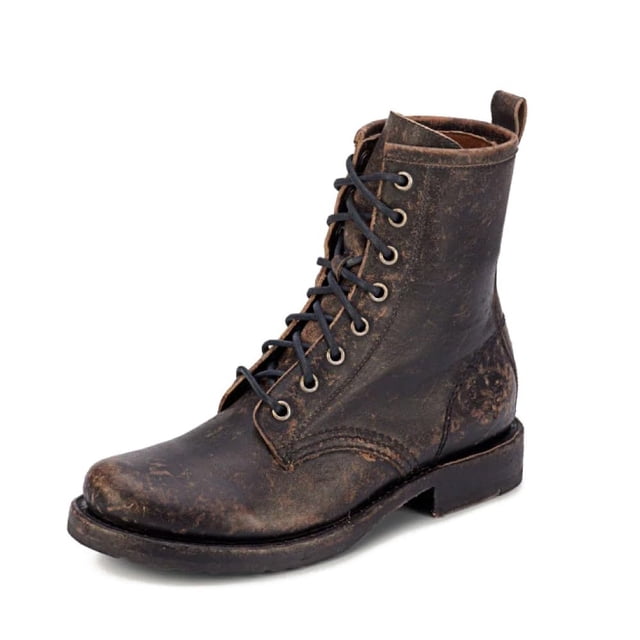 Botas de combate Frye Veronica para mujer, piel negra, 8 m