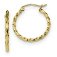 thumbnail image 1 of 10K Yellow Gold Twist Polished Hoop Earring, 1 of 2