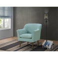 thumbnail image 3 of Shelby Aquamarine Teal Turquoise Woven Fabric Oversized Armchair, 3 of 4