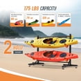 thumbnail image 5 of Jocisland Freestanding Kayak Storage Rack for 2 Kayaks, Adjustable Width Stand with Stable T-Base, EVA Tube Sleeves, for Indoor Outdoor Garage, 5 of 8