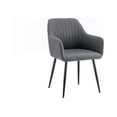 thumbnail image 4 of Mainstays Dining Chair in Dark Grey Linen with Black Legs, 2 Pack, 4 of 7