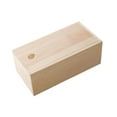 thumbnail image 2 of Joyería de caja de almacenamiento de madera portátil con estuche de madera de recipiente rectangular de tapa para pasatiempos de regalo de encimera de Marrón claro, 2 of 9