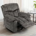 thumbnail image 2 of Swivel Rocker Recliner, Legahome 360° Glider Rocking Nursery Recliners, Manual Recliner Chair with Massage and Heat, Home Theater Recliner with Cup Holder, 22.8in Wide Seat, Gray, 2 of 10