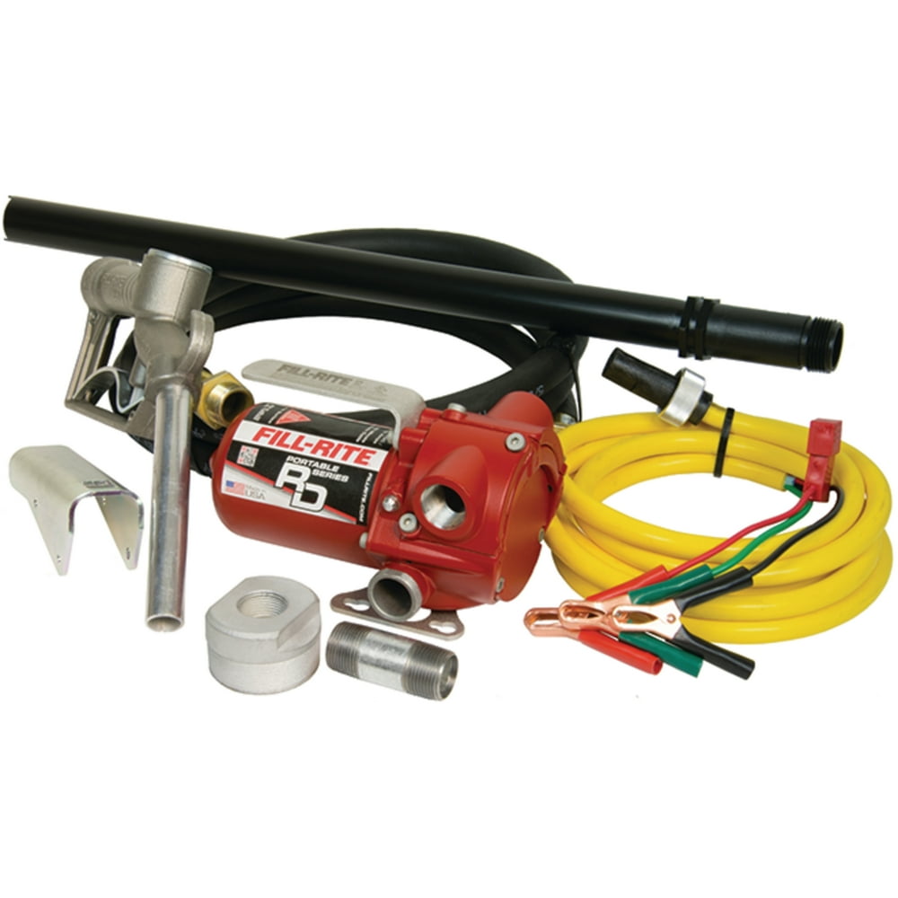 Moeller 730099 12V Portable Fuel Pump with Hose, Nozzle, Pipe & Tank Bung