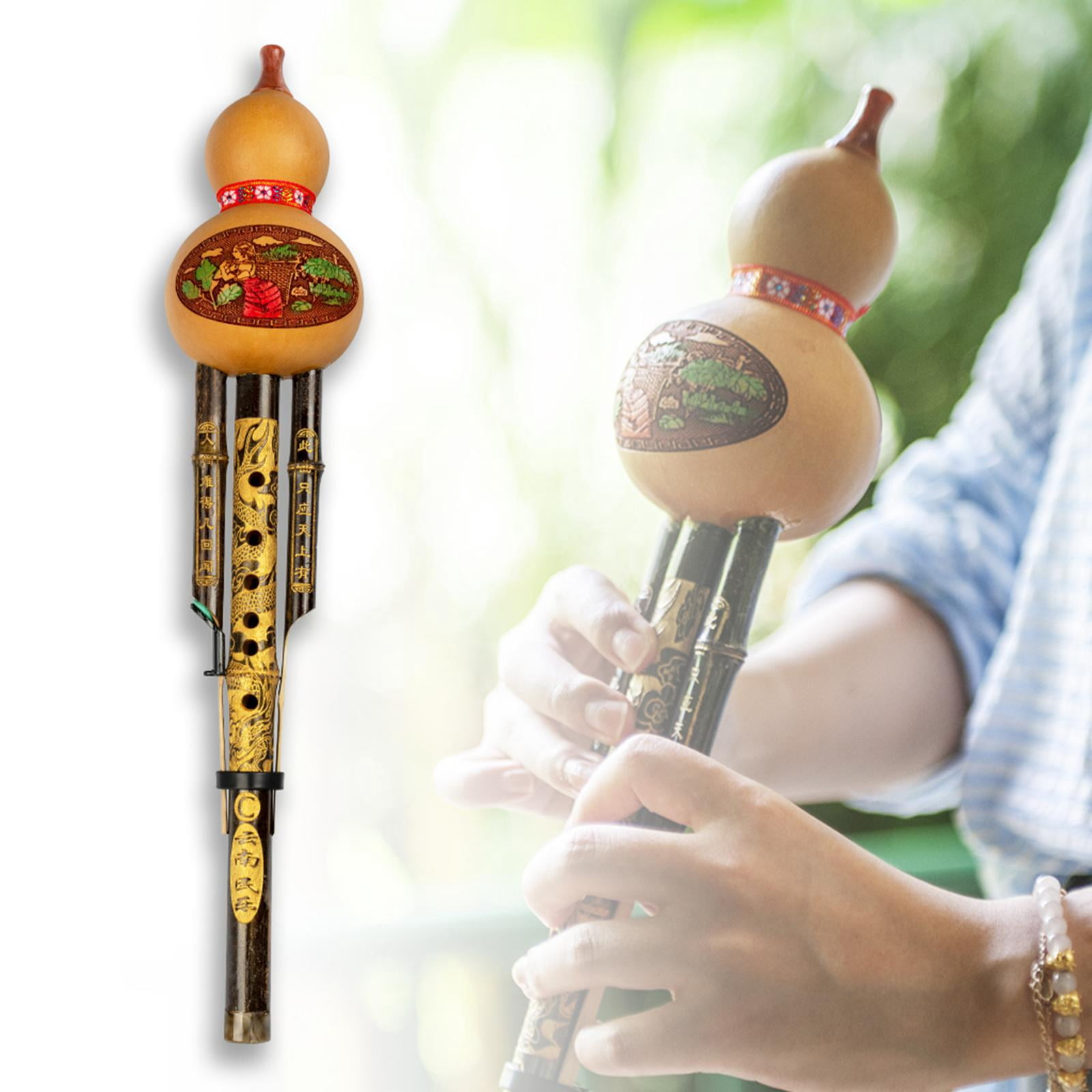 LeeQinersw Handmade National Musical Instrument Gourd Flute for Beginner Music Lovers Gifts