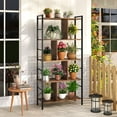 thumbnail image 4 of Gymax 2PCS 61'' 5-Tier Bookshelf w/Metal Frame 2 Anti-Tipping Devices for Living Room, 4 of 10