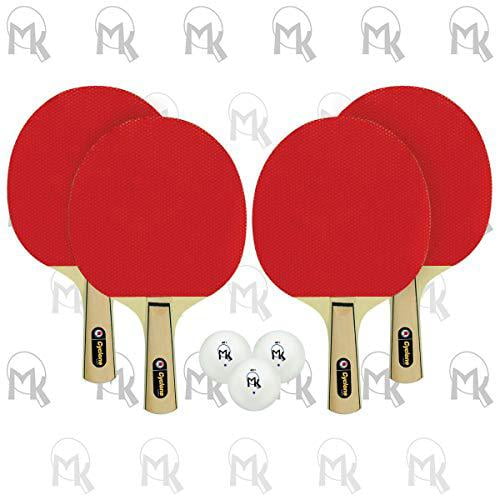 Martin Kilpatrick Cyclone Shakehand Table Tennis 4-Player Set Series | Offers Limited Speed and Spin with Great Control | Recommended for Beginning Level Players