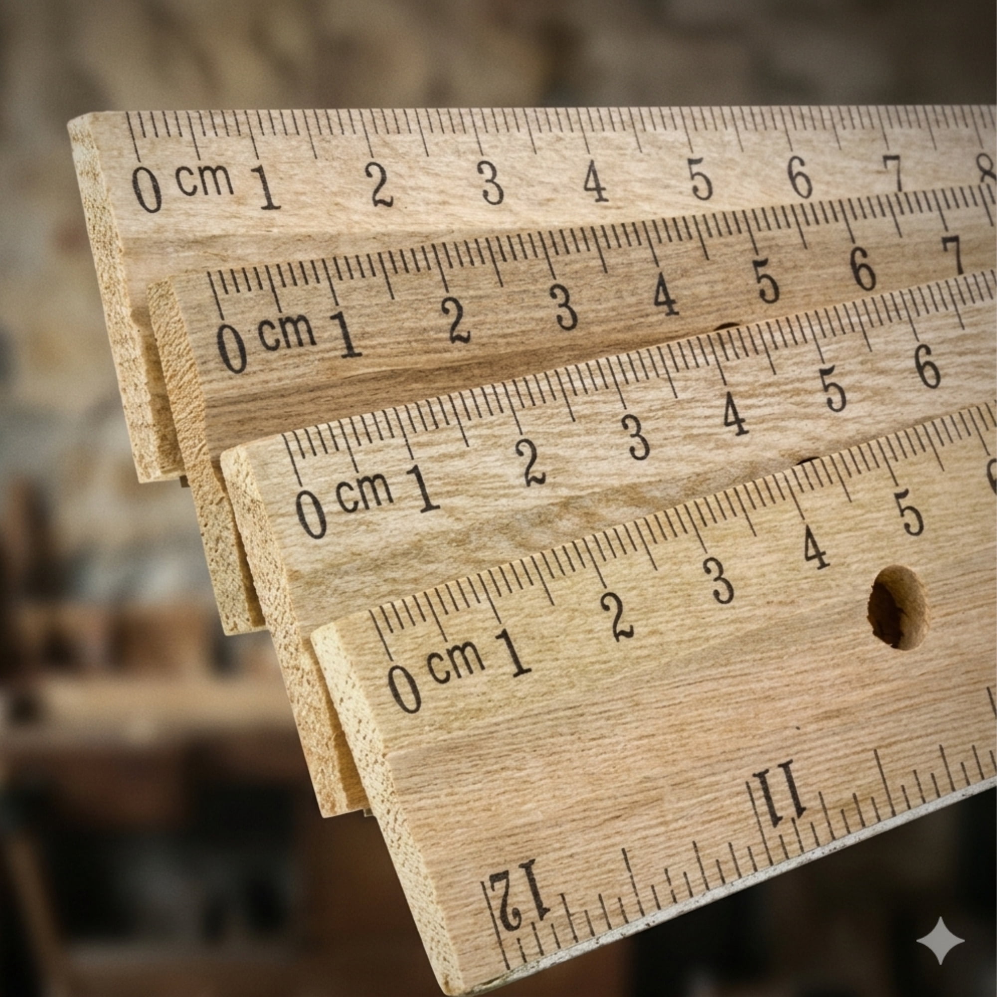 School Supply Boxes | 12" Wooden Ruler with 3-Ring Binder Holes | 50 Pack | Durable Classroom and Office Supplies