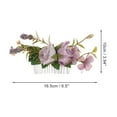 thumbnail image 2 of Unique Bargains 1 Pc Women's Durable Simulated Flowers Hair Clip Comb for Parties Purple Polyester Fabric Iron, 2 of 4