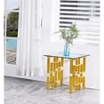 thumbnail image 4 of Contemporary Clear Glass End Table with Silver Stainless Steel Base, 4 of 4