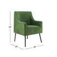 thumbnail image 2 of HomePop 20.9" Seat Height Modern Velvet Accent Chair in Green, 2 of 5
