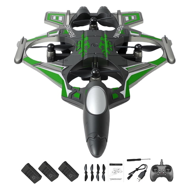 Avión de control remoto ligero y fácil de controlar, avión RC, juguete de planeo para exteriores Batería verde 3