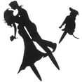 thumbnail image 5 of Wedding Cake Toppers Funny Decorations Bride Bridegroom Black, 5 of 8