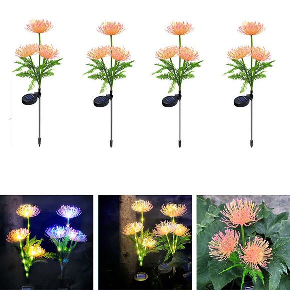 Luces solares para jardín, luces LED decorativas para exteriores con estaca, encendido y apagado automático, hasta 8 horas de brillo, energía solar, iluminación de caminos, para embellecer el césped,