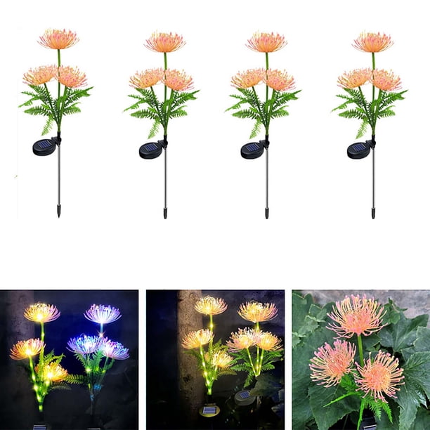 Luces solares para jardín, luces LED decorativas para exteriores con estaca, encendido y apagado automático, hasta 8 horas de brillo, energía solar, iluminación de caminos, para embellecer el césped,