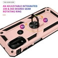 thumbnail image 5 of Dteck Case for Motorola Moto G Power (2022) 6.5-inch,Moto G Pure Heavy Duty Shockproof Rubber Dual Layer Protection Ring Holder Kickstand Hybrid PC Hard Cover,Rosegold, 5 of 5