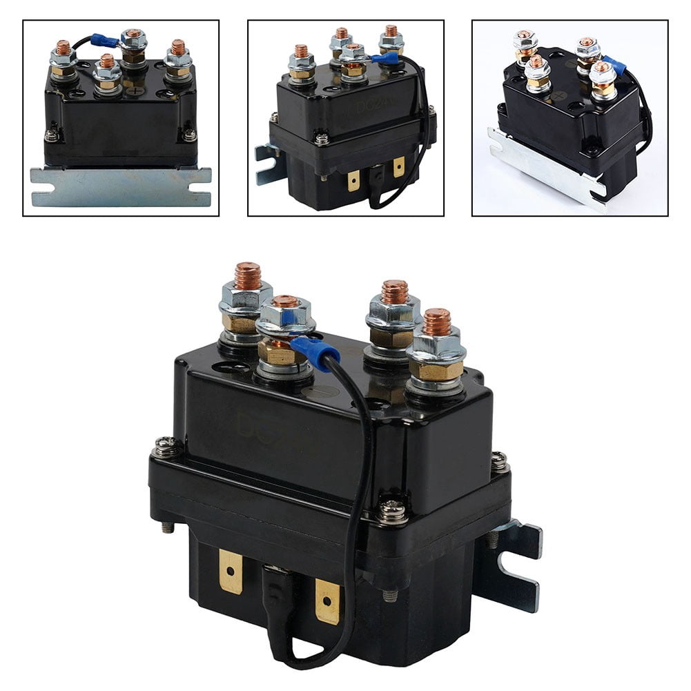1PCS 24V 250A Winch Magnetic Contactor Relay Remote Control Winch Solenoid Relay For 9000lb SUV/UTV Winch Controlling