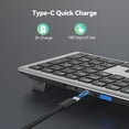 thumbnail image 4 of TECKNET BASICS Bluetooth Keyboard, Rechargeable 4-Device (2.4G+BT) Ultra-Slim Full Size Wireless Keyboard with Quiet Typing, Adjustable Stand & 12 Multimedia Keys for PC, Laptop, Smart TV, Phone, 4 of 8