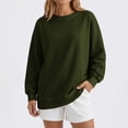 thumbnail image 5 of Horkkom Crew Neck Sweatshirts Women Casual Oversized Solid Color Tops Fall Loose Pullover Sweatshirts with Pockets XL, 5 of 7