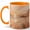 Orange, variant on Coastal Sunset Coffee Mug, Boho Beach Ocean Landscape Design, 11 oz Ceramic Cup