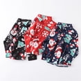 thumbnail image 6 of CONFREE Christmas Boys Long Sleeve Shirts Lapel Xmas Graphic Soft Fall Winter Buttons Up Shirt for Kids, 6 of 7