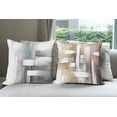 thumbnail image 3 of Ambesonne Abstract Throw Pillow Cover 4 Pack, Modern Brushstroke Shapes, 20", Amber Blue Grey and White, 3 of 4