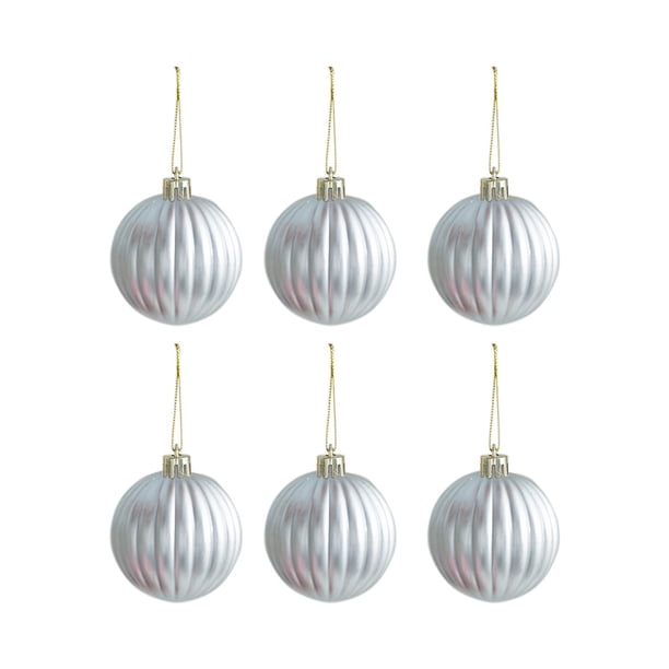 Decoraciones de Árbol de Navidad Ornamentos Colgantes de Bola Roja Y Blanca, Plástico Galvanizado 5x5x5cm Decoración para Árbol Y Accesorios de Ventana
