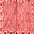 thumbnail image 1 of Ahgly Company Machine Washable Indoor Square Abstract Red Modern Area Rugs, 6' Square, 1 of 4