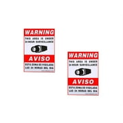 VideoSecu 2x Security Camera Video Warning Sticker Sign Decal for Home CCTV DVR CCD Video Surveillance Camera System BLE
