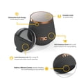 thumbnail image 3 of RTIC 8 oz Ceramic Lined Insulated Happy Hour Lowball Tumbler, Leak Resistant Lid, Soft-Touch Exterior, Light Black, 3 of 8