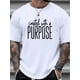 thumbnail image 1 of Stylish Men's T-Shirt with Unique Slogan - Casual & Vintage Style, Round Neck, All-Season Wear, 1 of 5