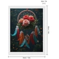 thumbnail image 2 of Diamond Art Kits for Adults, Flowers Feathers Dreamcatcher Art 5D Diamond Painting Kits for Adults Beginners, DIY Full Drill Diamond Painting, Gem Art and Crafts 12x16, 2 of 7