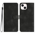 thumbnail image 1 of For Iphone 14 Heart Pattern Skin Feel Leather Phone Case(Black), iPhone 12 Pro Max, 1 of 6