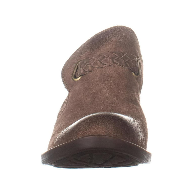 Womens Born Sylvia Low Rise Western Ankle Boots Taupe 7.5 US