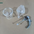 thumbnail image 2 of Dispensador de miel de vidrio sin goteo con soporte y tapa de acero inoxidable - Dispensador de jarabe de vidrio - Hermosa olla de miel, 2 of 5
