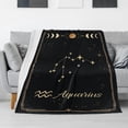 thumbnail image 3 of Aquarius Constellation Blanket Astrology Sign Throw Blanket, Lightweight Microfiber Blanket Birthday Graduation to Mom Gifts for Women Men 50x40 in, 3 of 6