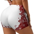 thumbnail image 2 of Qekee Winter Christmas Snowflake Women Workout Shorts, Sports shorts, Scrunch Butt Lifting Gym Shorts, Breathable Soft - Small, 2 of 9