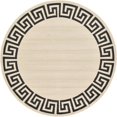 thumbnail image 1 of Unique Loom Athens Border Design Area Rug Round 8' x 8' Beige/Black, 1 of 2