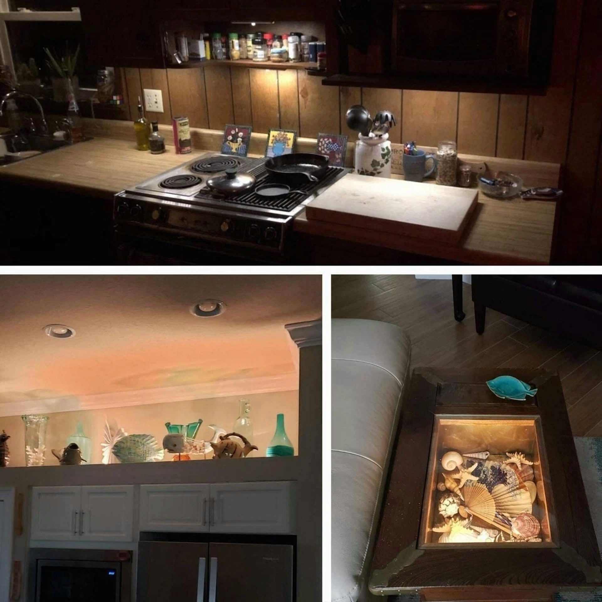 Wireless Motion Sensor Under Cabinet Closet Light Kitchen Counter Led Night Lamp