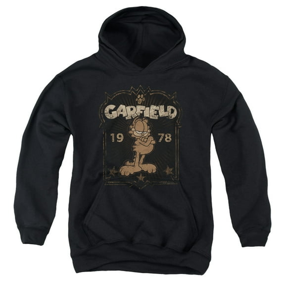 Garfield Est 1978 Youth Pullover Hoodie Sweatshirt Black